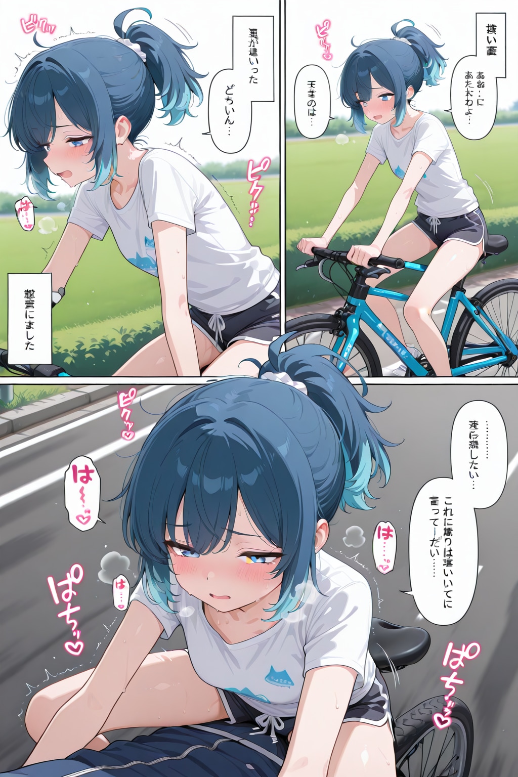 自転車のサドルに座る 漫画_DUPA