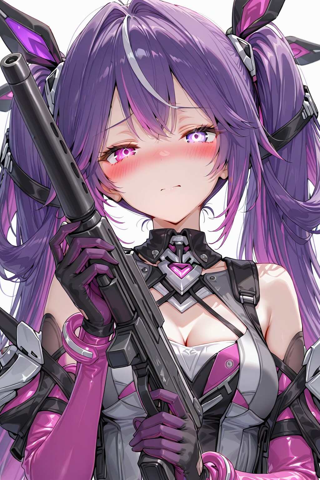 紫ツインテール
