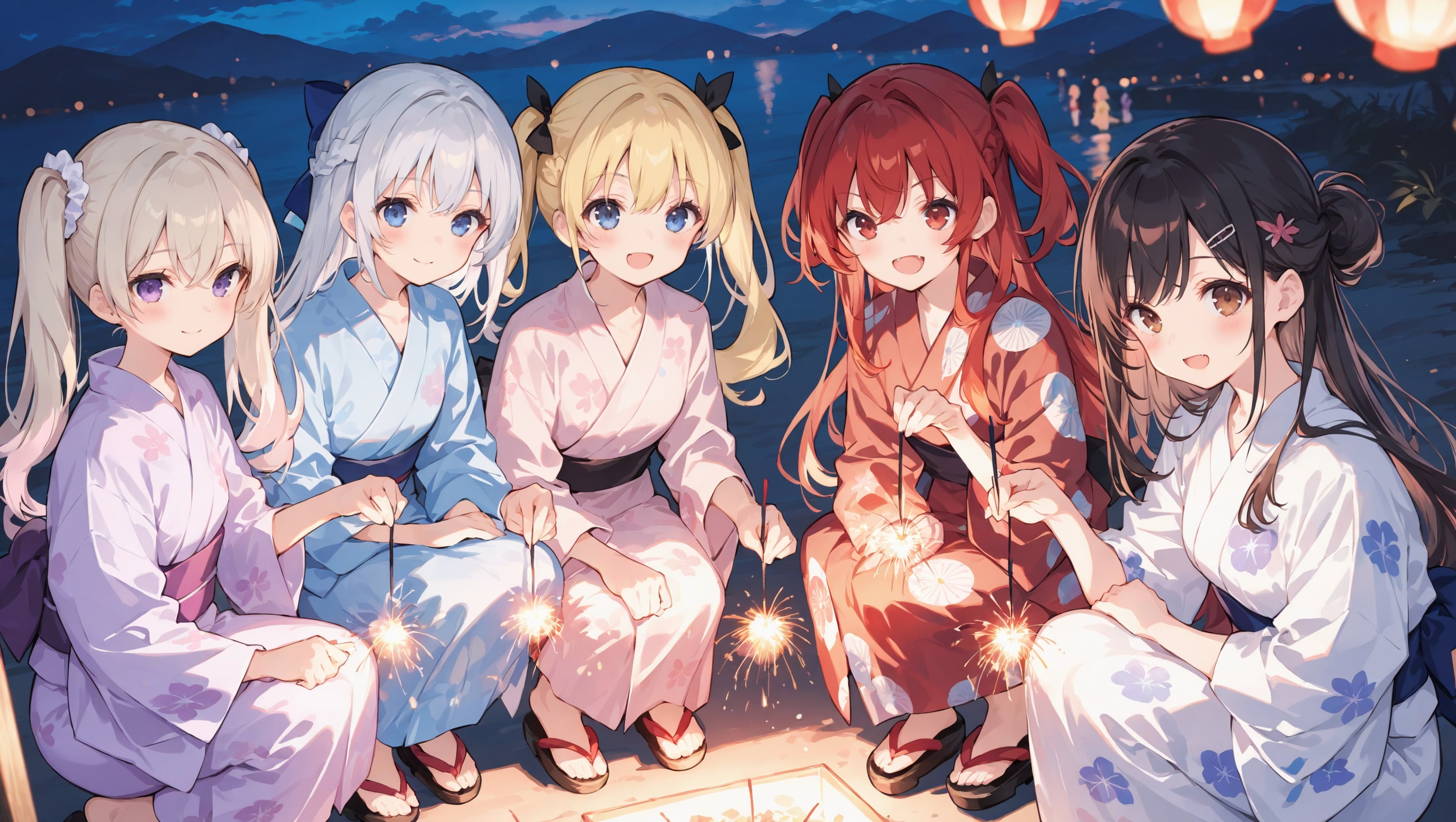 線香花火 | の人気AIイラスト・グラビア