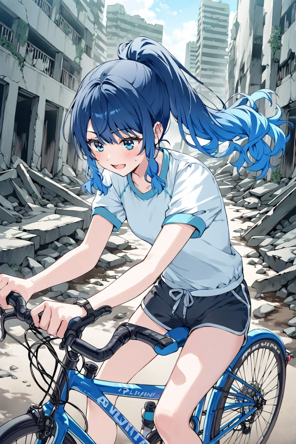 青ぽにちゃん サイクリング_LILAC