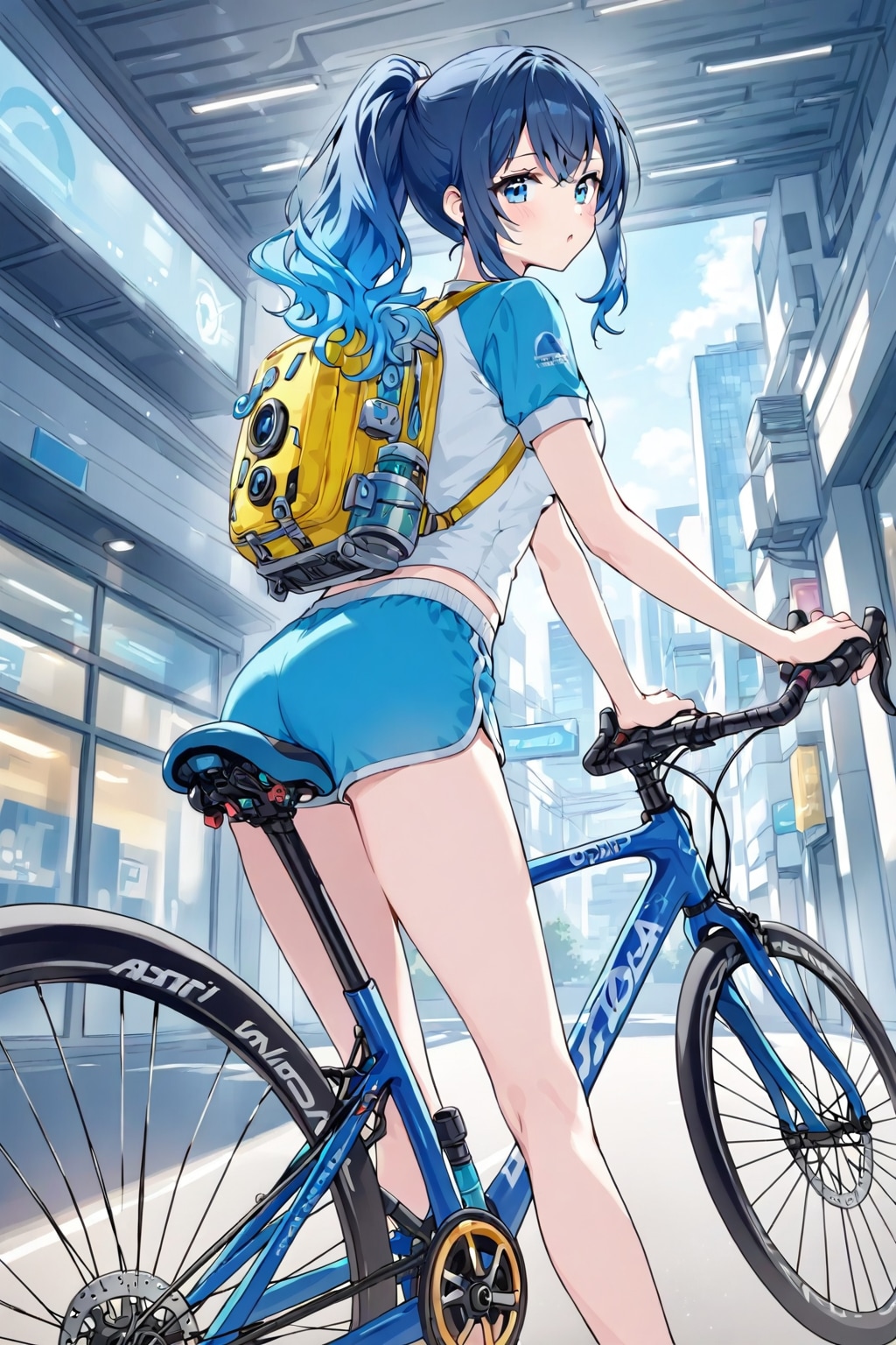 青ぽにちゃん サイクリング_LILAC