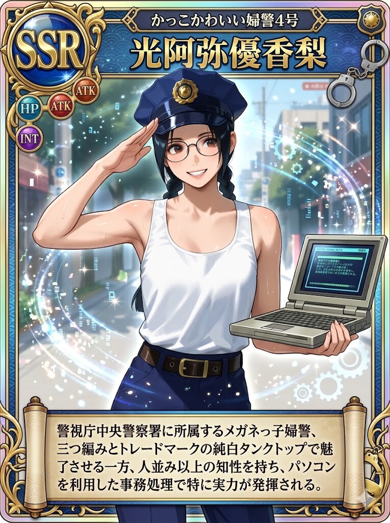 かっこかわいい婦警光阿弥優香梨のSSRカード