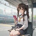 JC電車待ち（モデル３種） 3枚目