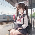 JC電車待ち（モデル３種） 2枚目