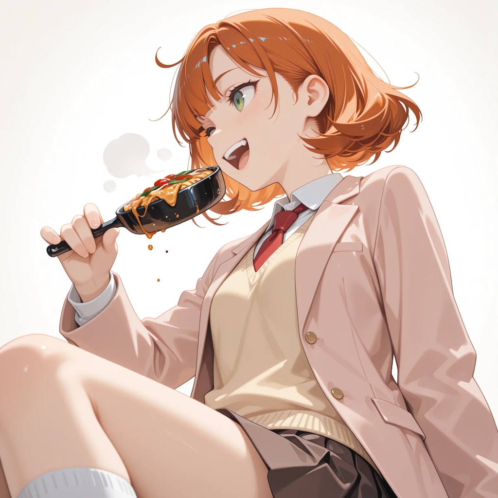 eating a yakisoba pan.