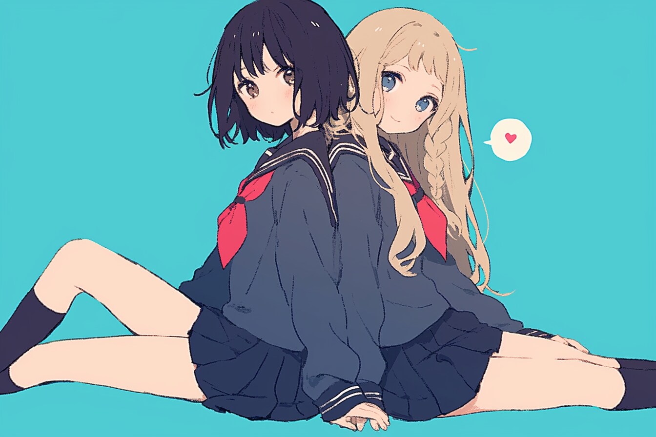 二人のJK31 | の人気AIイラスト・グラビア