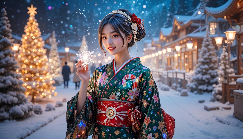 ツリーな着物の君