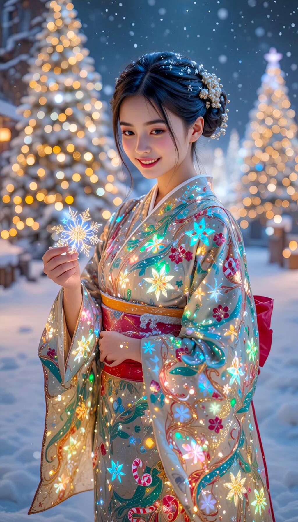 ツリーな着物の君