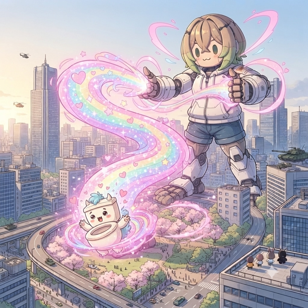 ベビートイレVSメカマスコットネちゃん