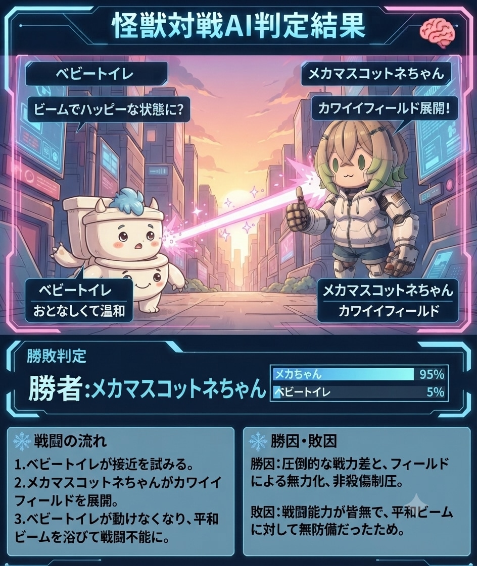ベビートイレVSメカマスコットネちゃん