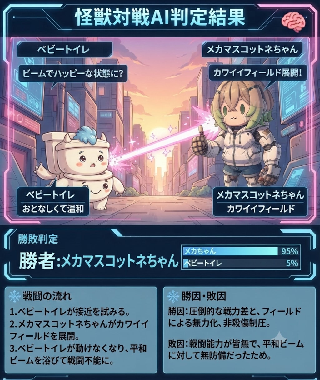 ベビートイレVSメカマスコットネちゃん