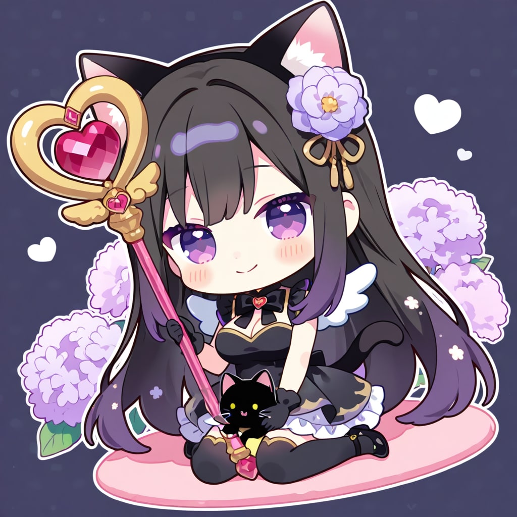 ちびくろねこ魔法少女とクロネさん | の人気AIイラスト・グラビア