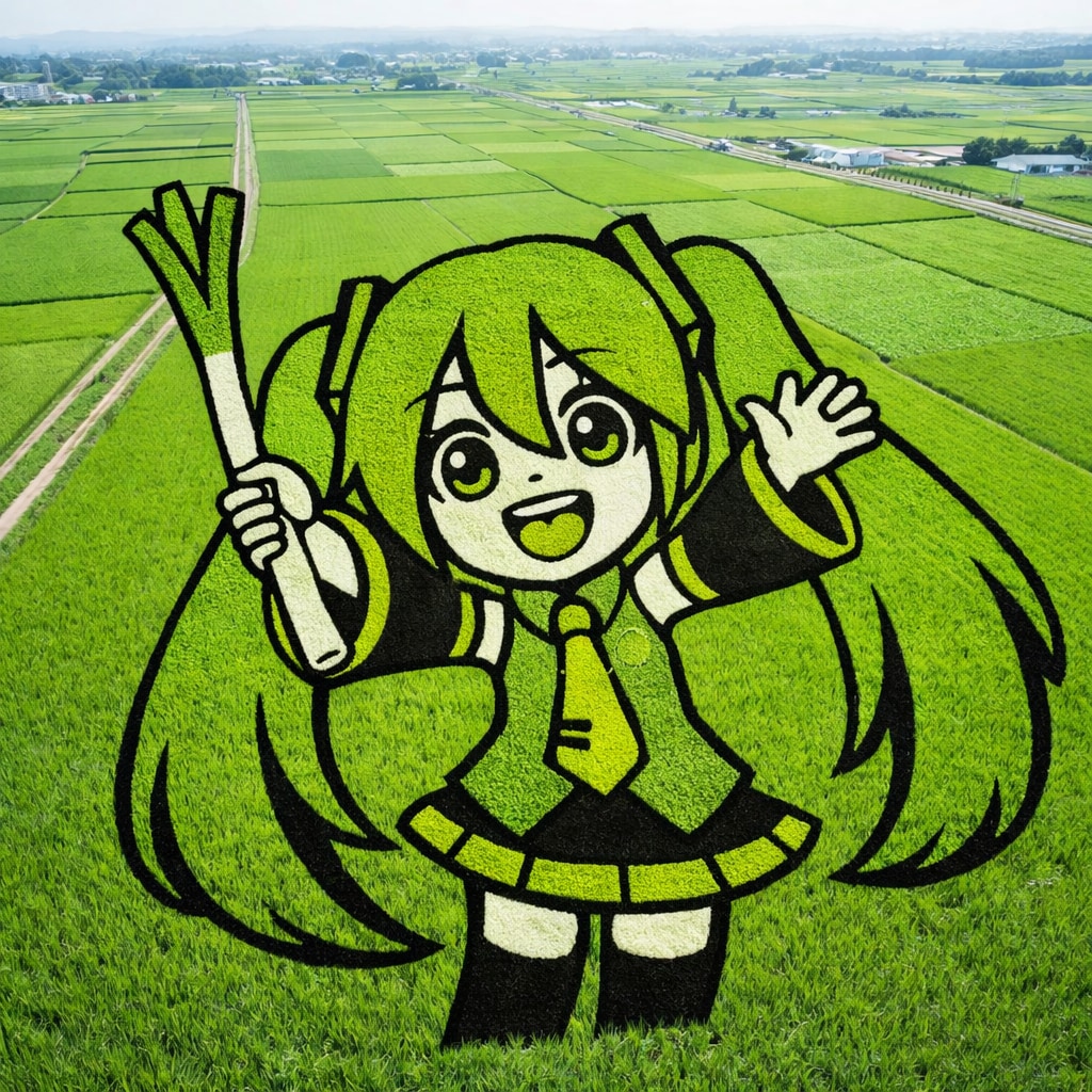 田んぼアートミク