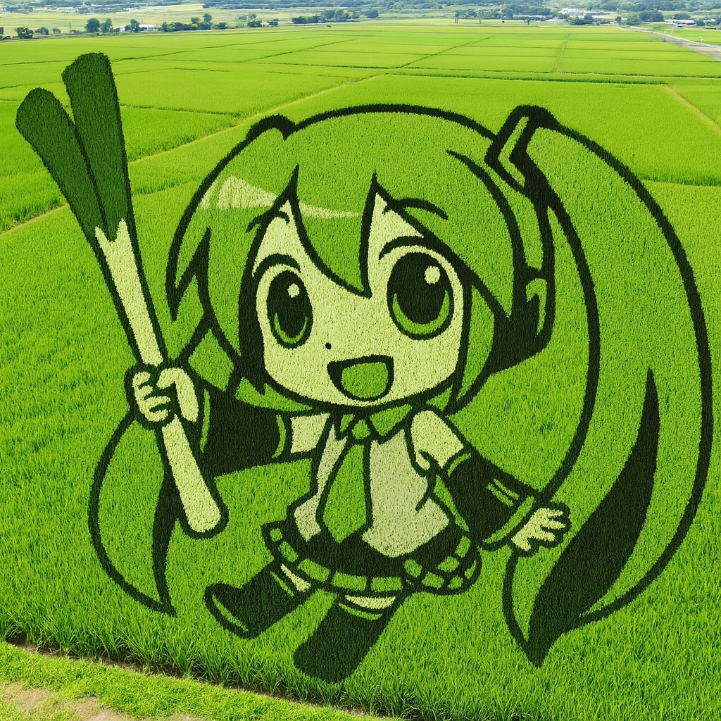 田んぼアートミク