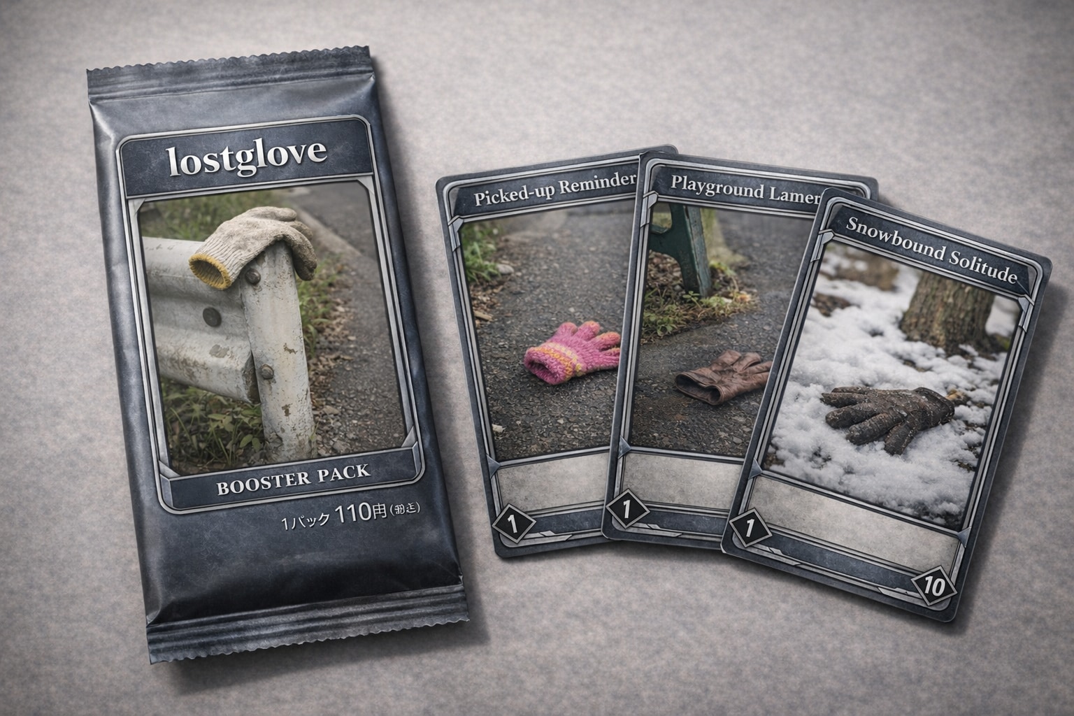道端に落ちてる手袋カード | の人気AIイラスト・グラビア