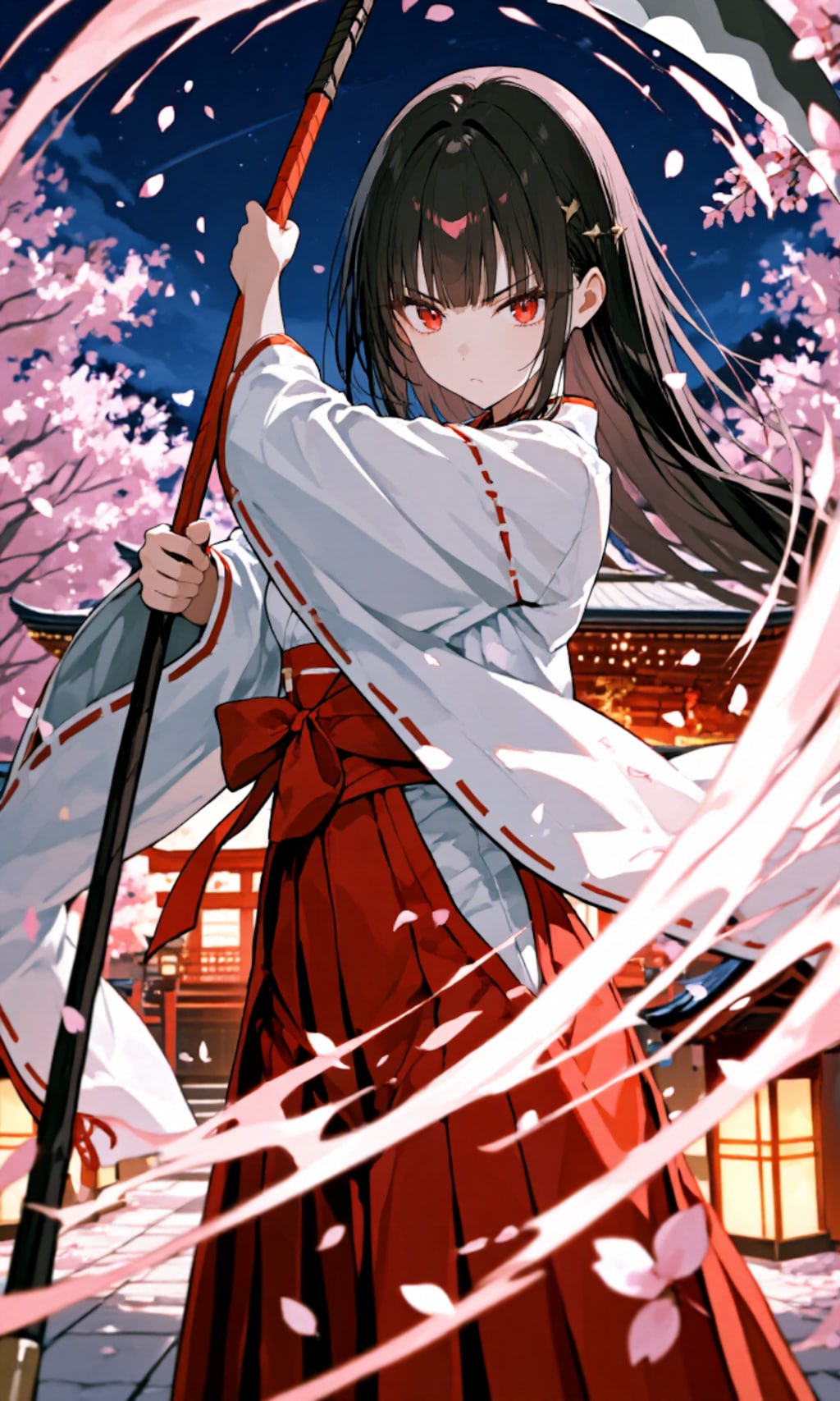 大鎌女子　夜桜嵐