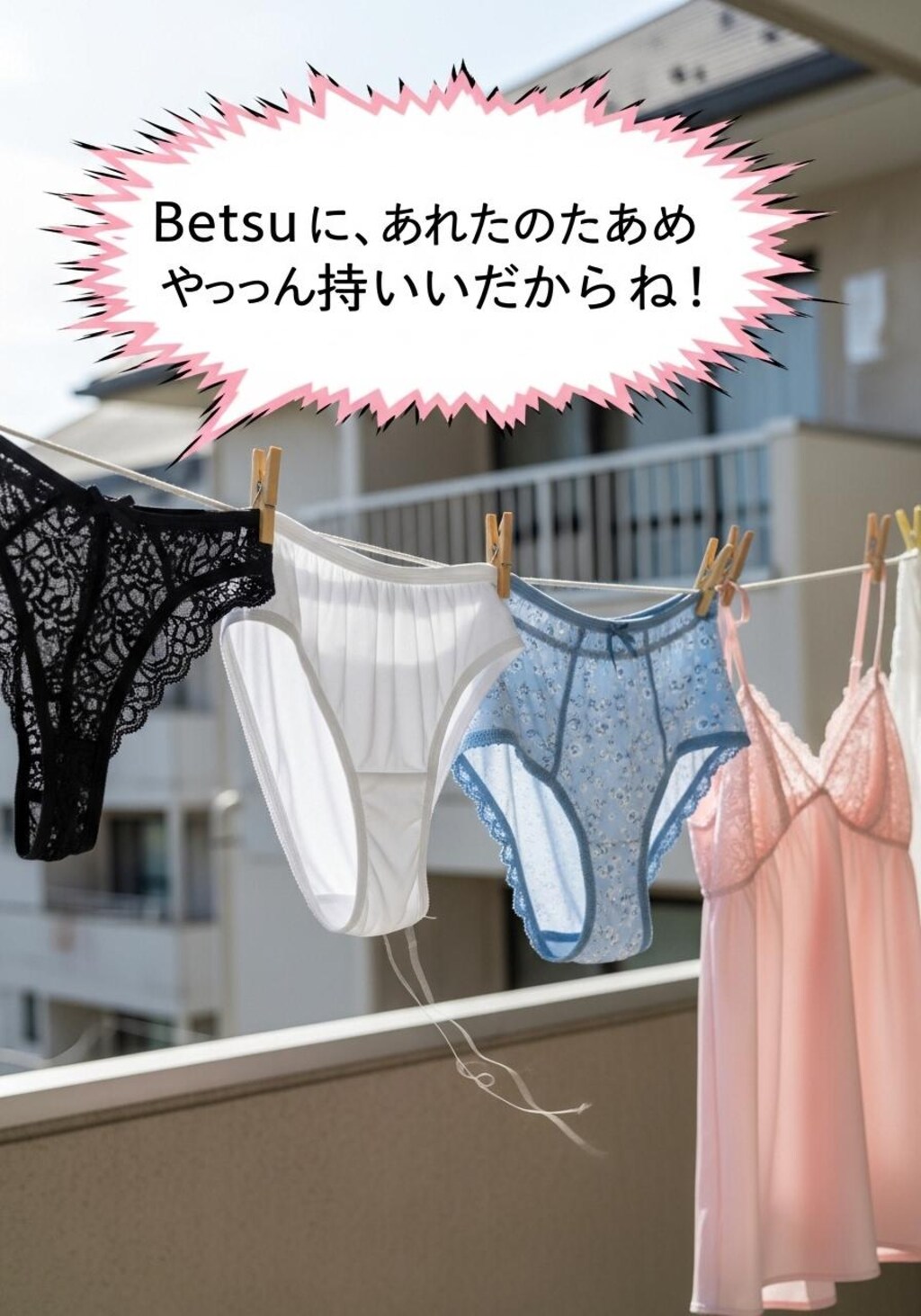 今日は下着をツンデレ風にしゃべらせてみた