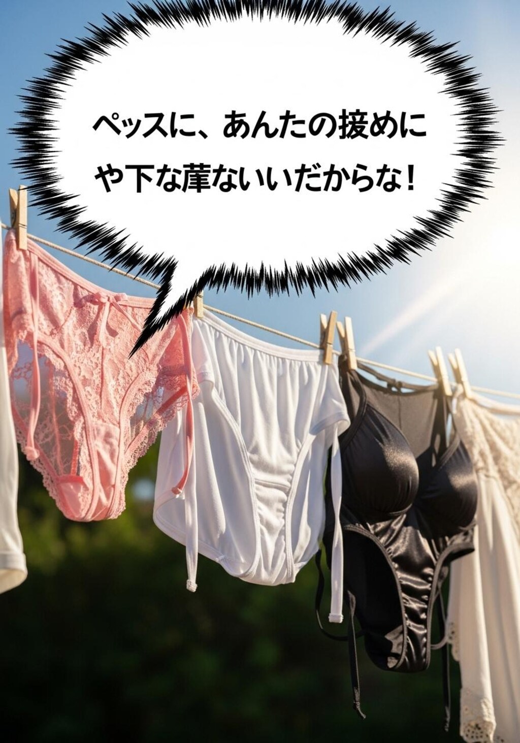 今日は下着をツンデレ風にしゃべらせてみた