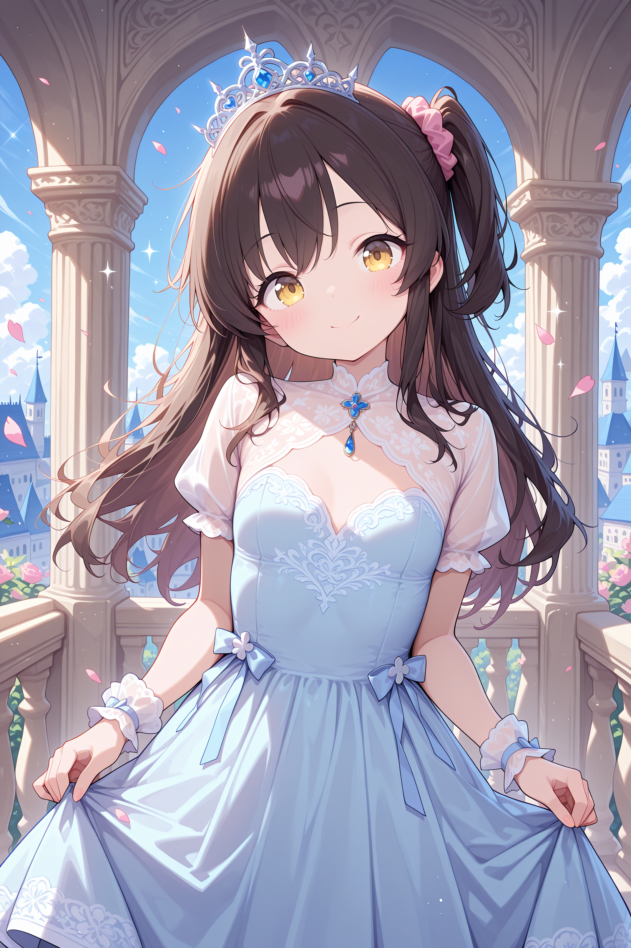 お城のバルコニーで | の人気AIイラスト・グラビア