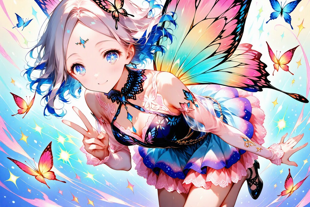 煌めく双子の蝶