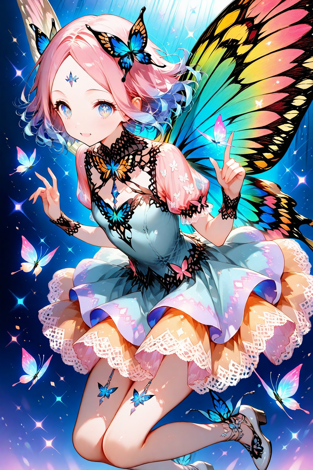 煌めく双子の蝶