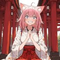 クレイジーな猫耳巫女 2枚目