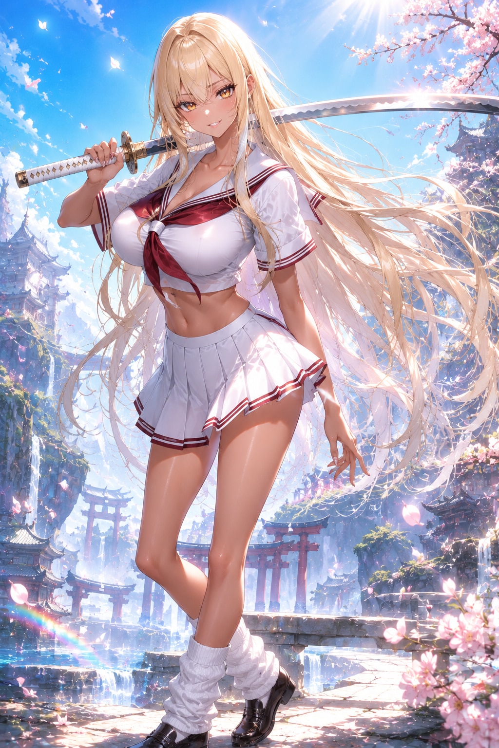 金髪セーラー服