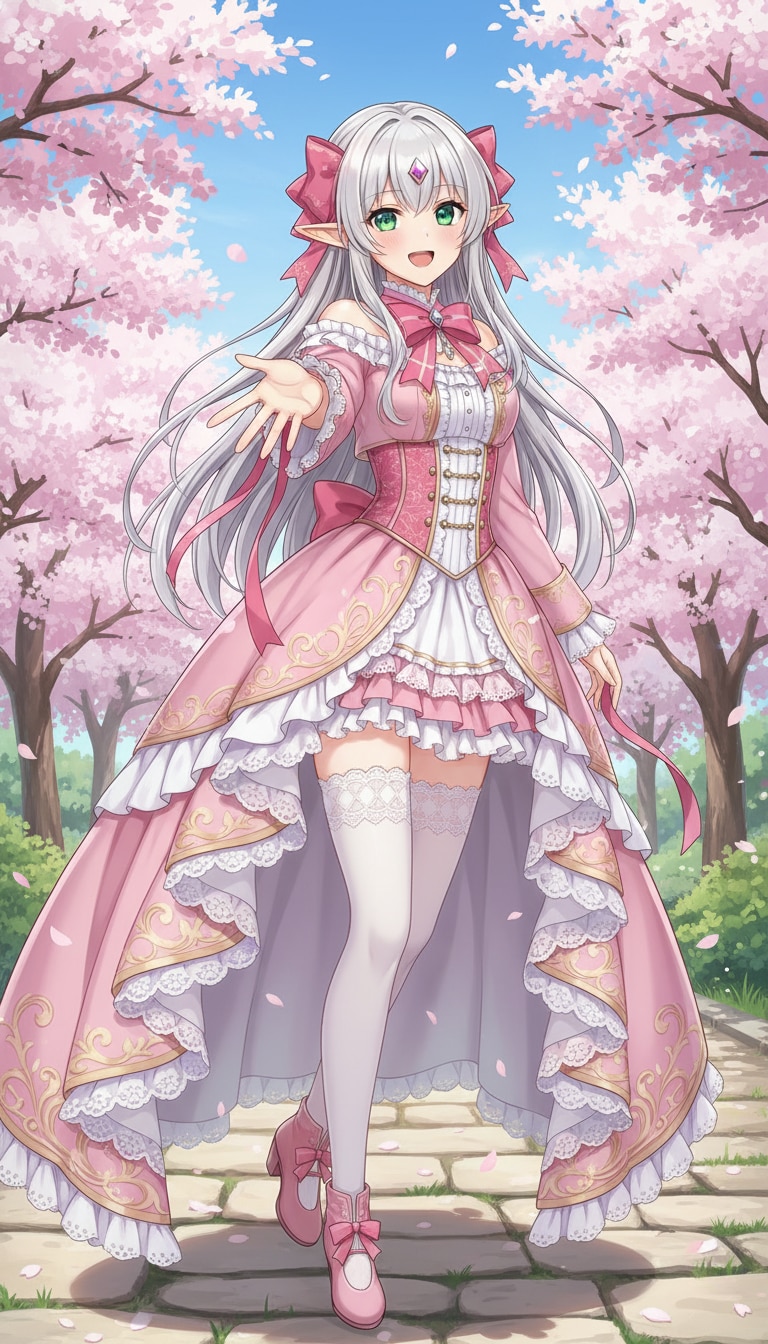 花幻銀髪の妖姫舞 | の人気AIイラスト・グラビア