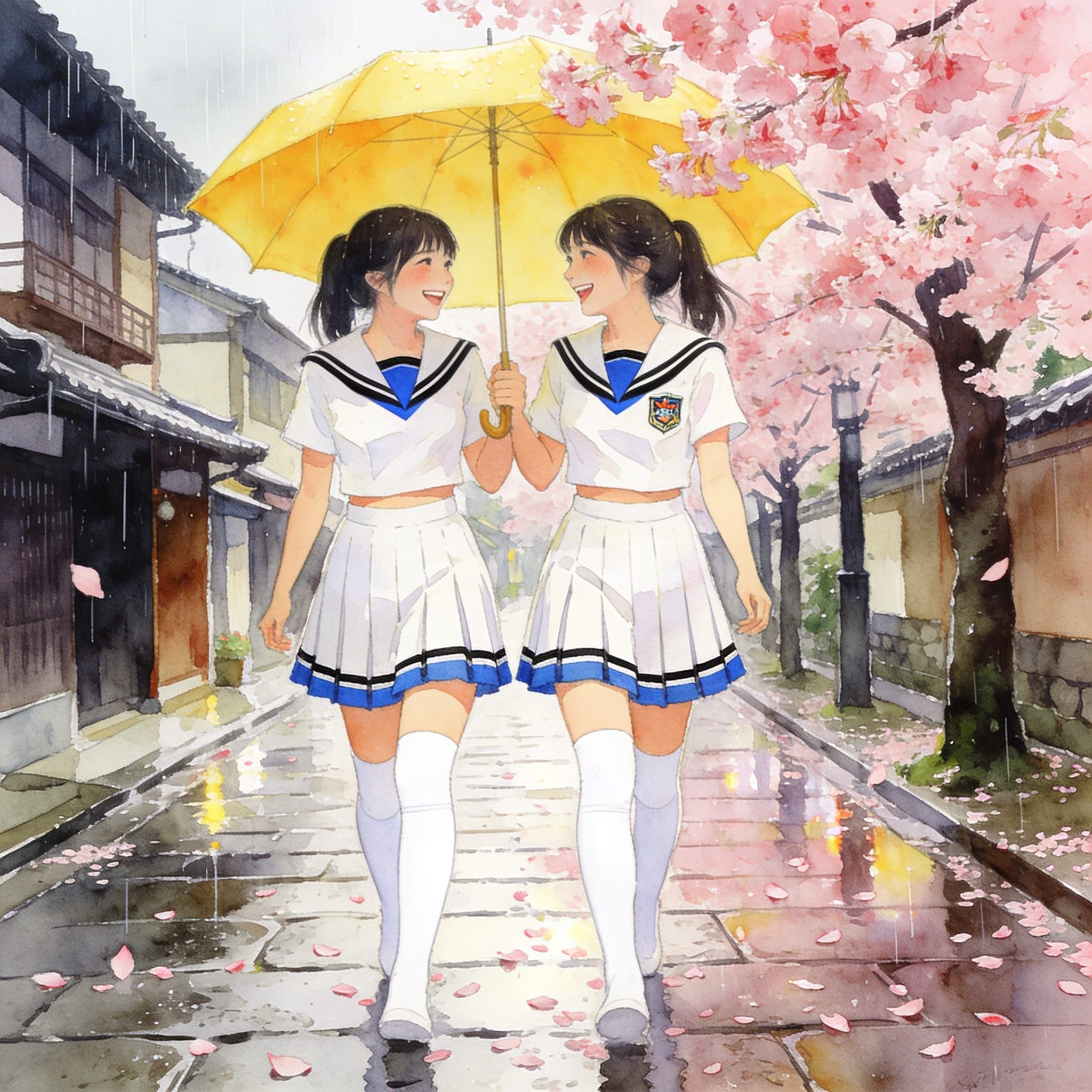 春の雨 | の人気AIイラスト・グラビア