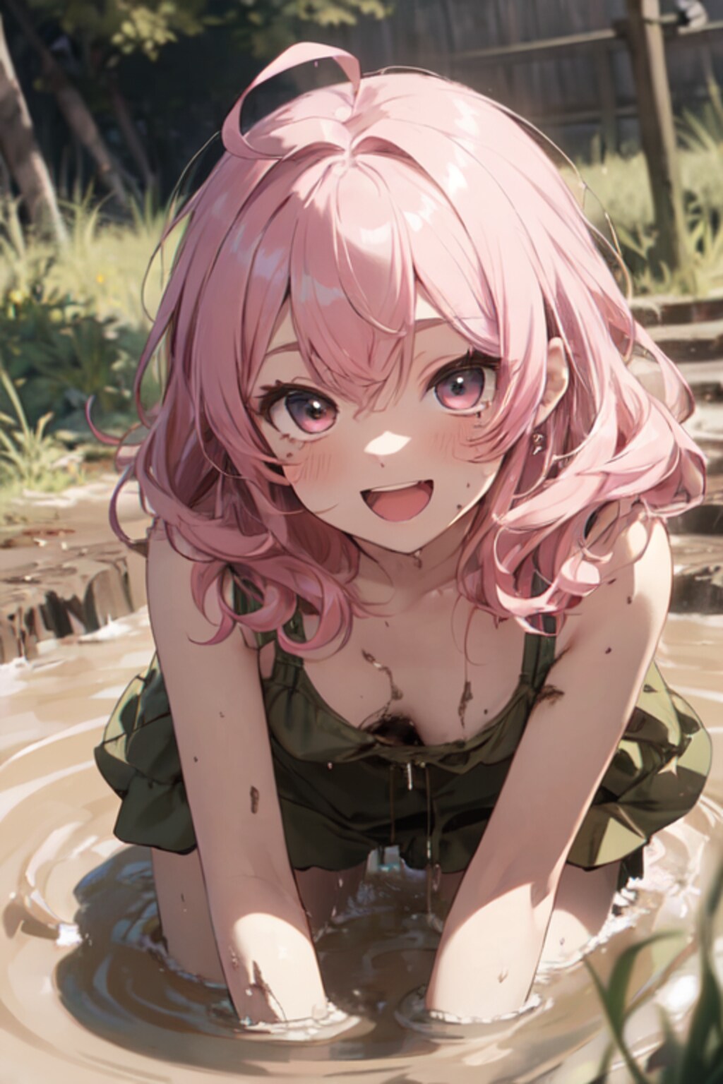 泥遊びってたのしいね😆