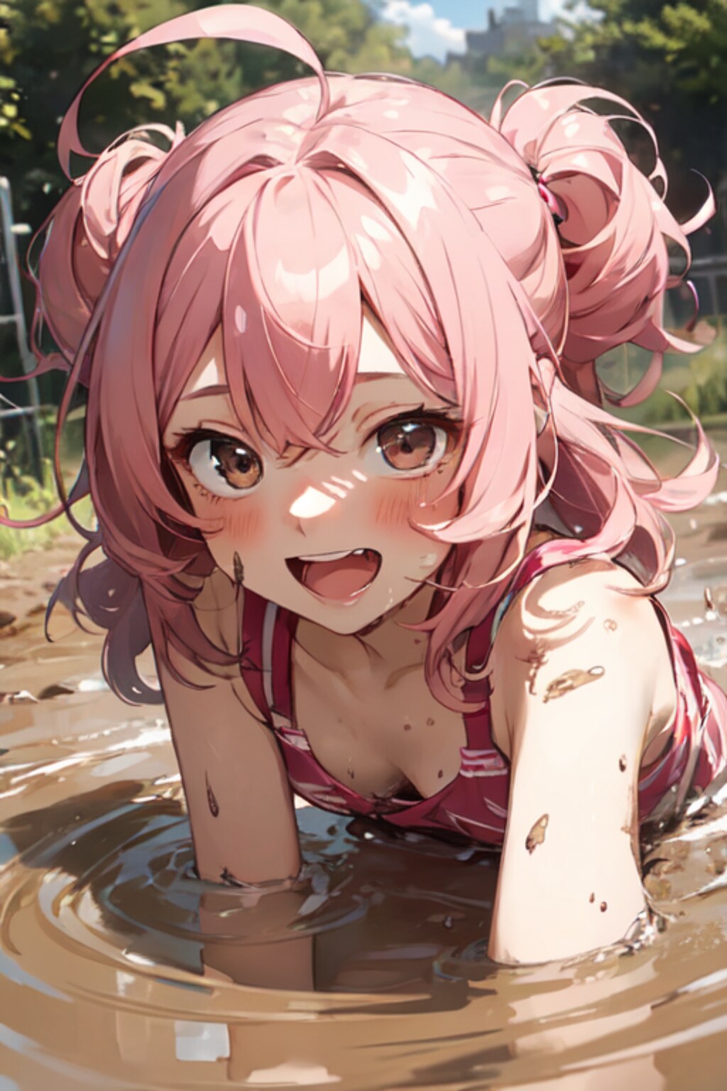 泥遊びってたのしいね😆