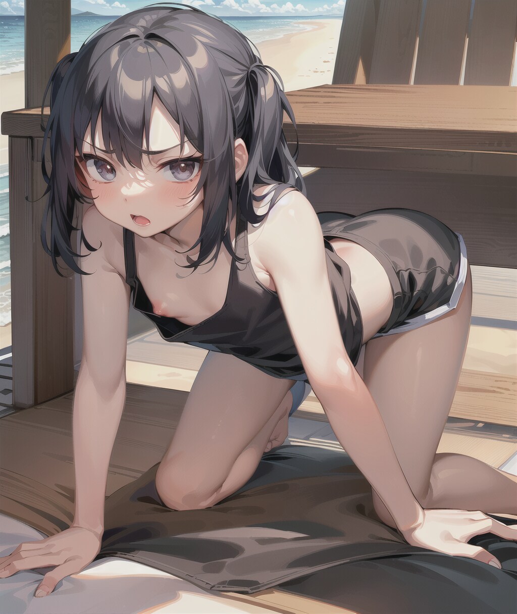 AI胸チラ画像特集の作品 胸チラ