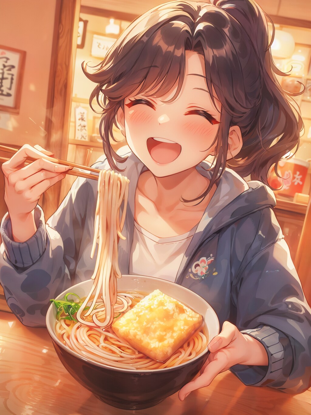 ジューシーお揚げのきつねうどん