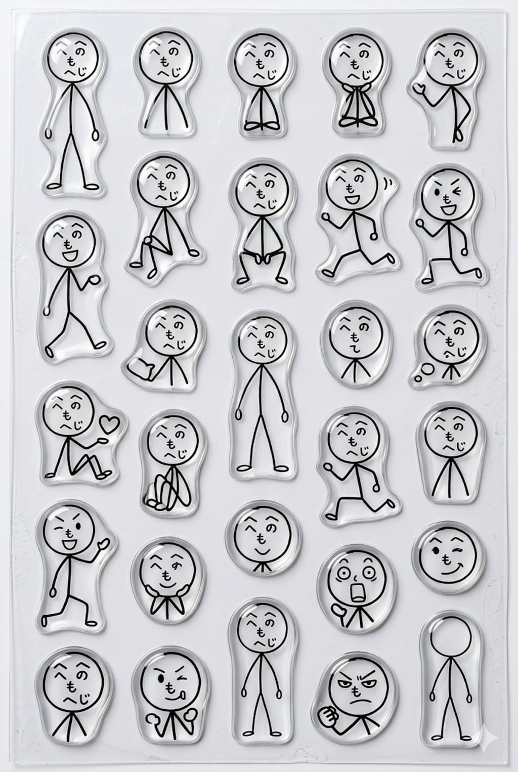 へのへのもへじ君のシール化