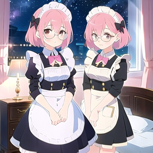 お嬢様、寝るご用意が出来ました♪ | の人気AIイラスト・グラビア