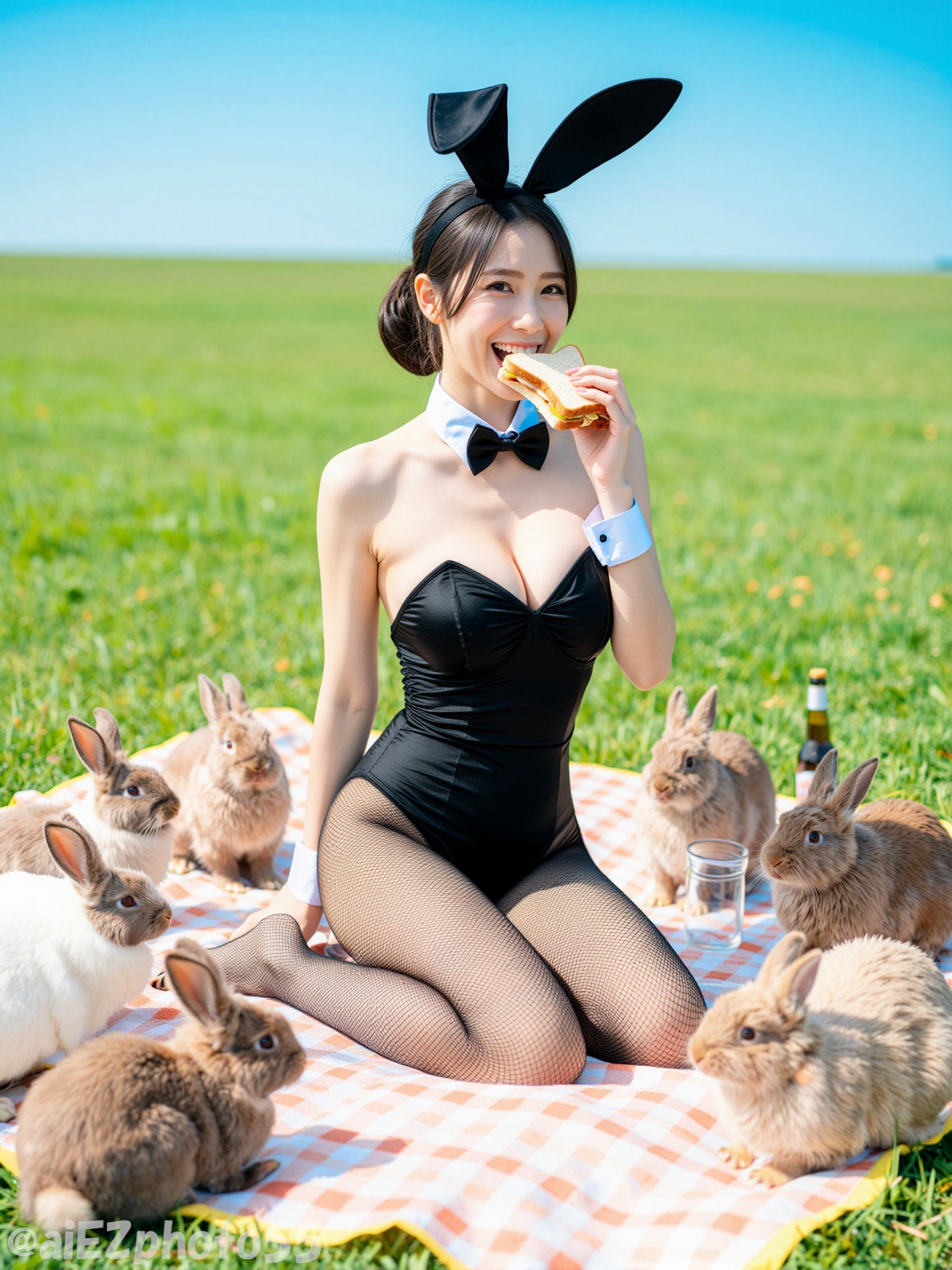 ウサギのピクニック