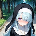 水色髪ちゃん 3枚目