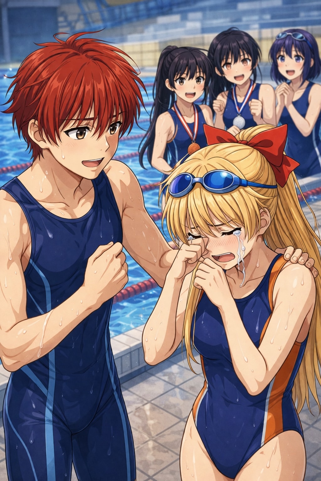 マスターズチーム、火野神社水泳部結成!!８ | の人気AIイラスト・グラビア