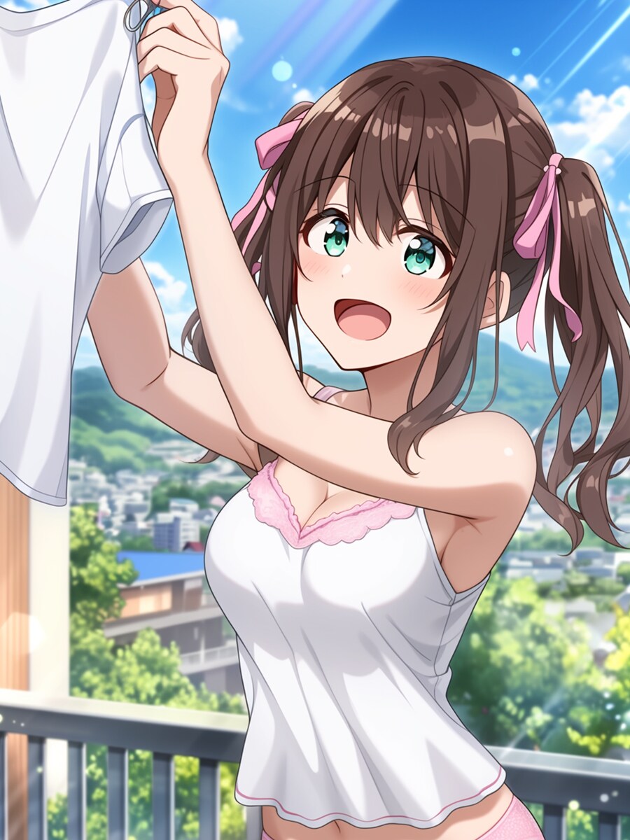 洗濯物を干す