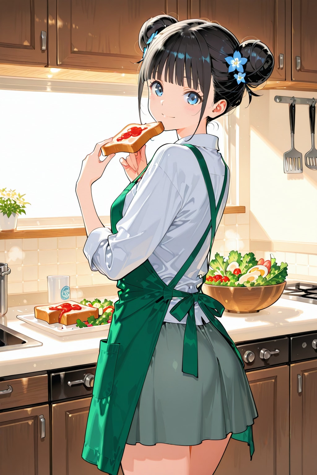 おだんごちゃん🍡✨と朝ごはん🍚✨　3/31 | の人気AIイラスト・グラビア