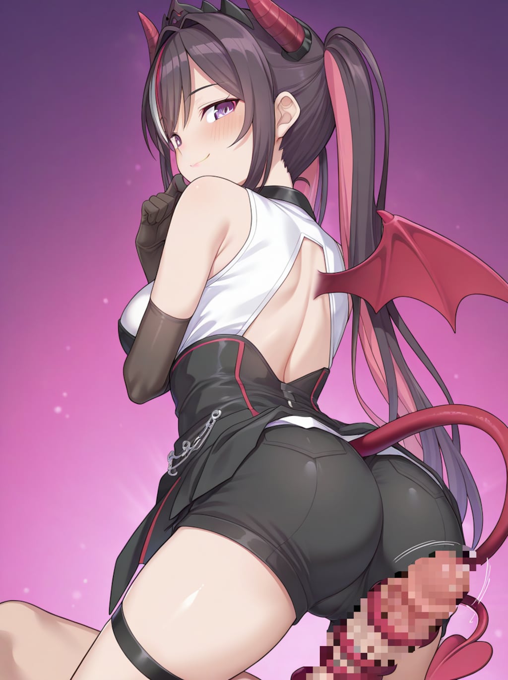 小悪魔AZKi尻尾コキ
