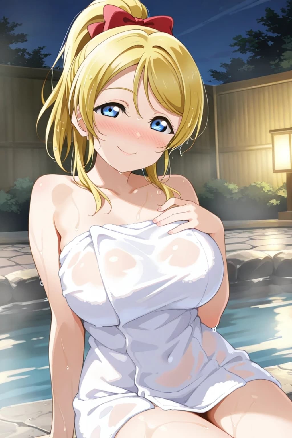 μ'sメンバー(3年生)と温泉