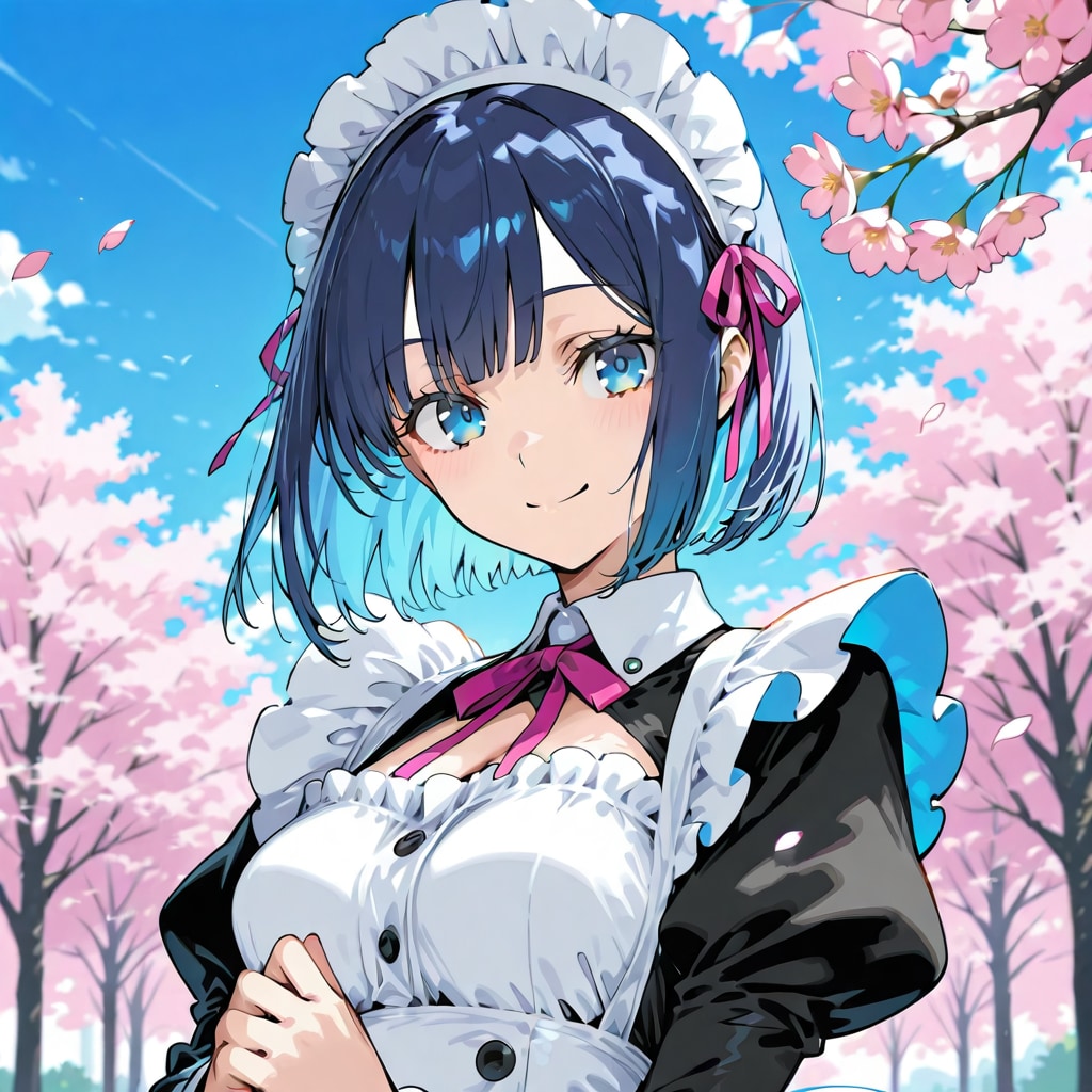 メイドだよ桜並木とあいちゃんや　弾 | の人気AIイラスト・グラビア