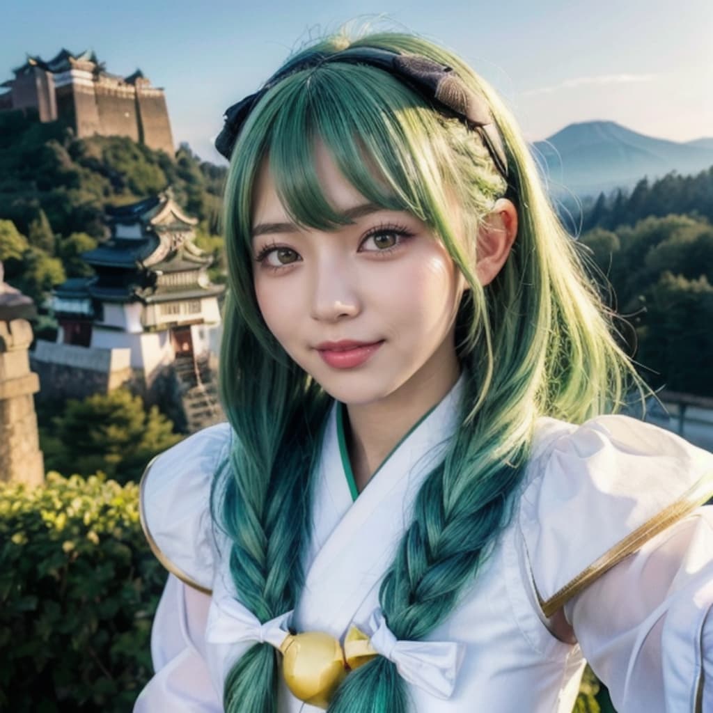 お城と犬ちゃん