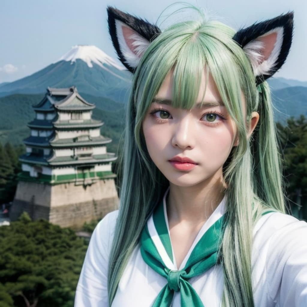 お城と犬ちゃん