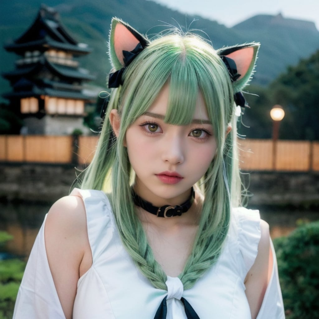 お城と犬ちゃん