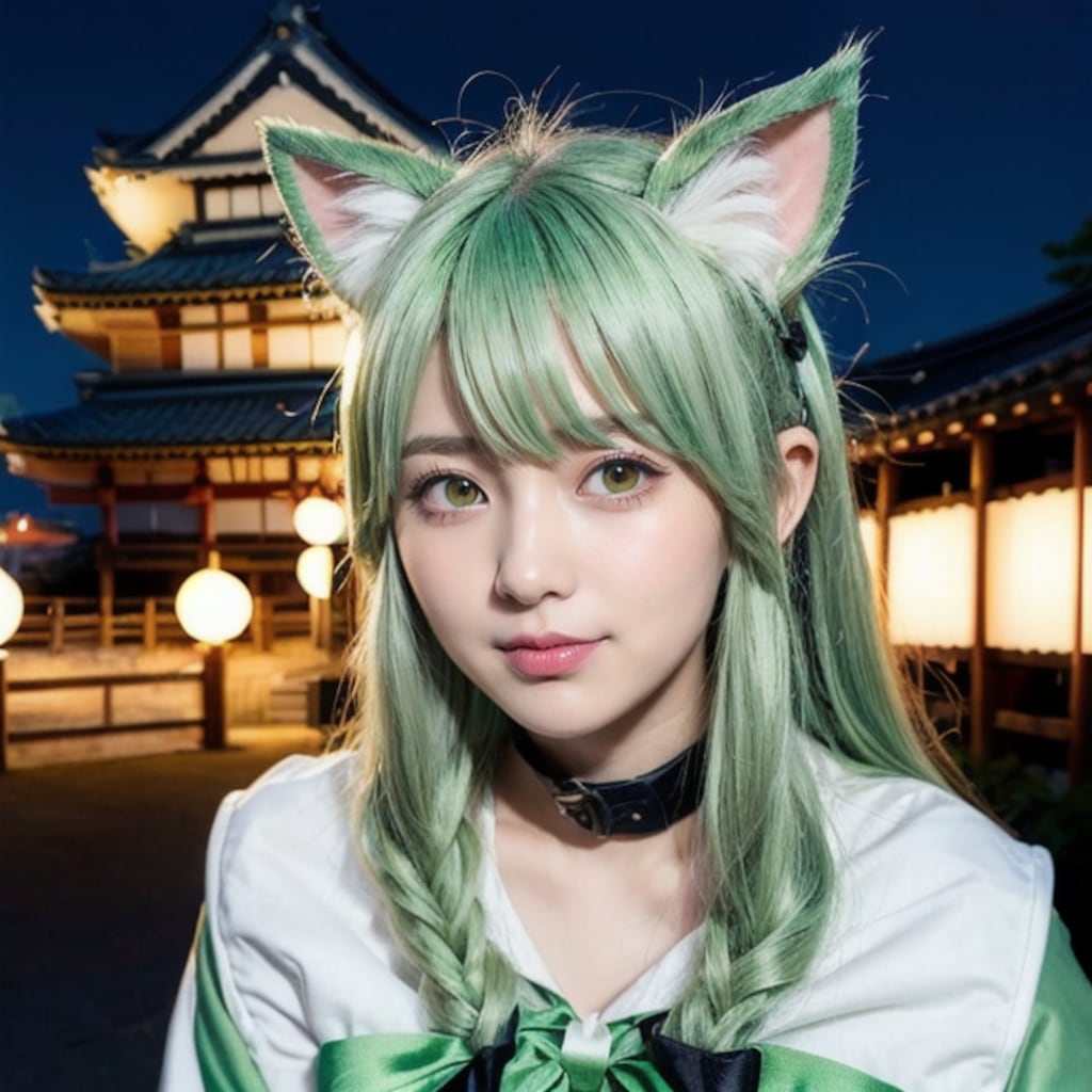 お城と犬ちゃん