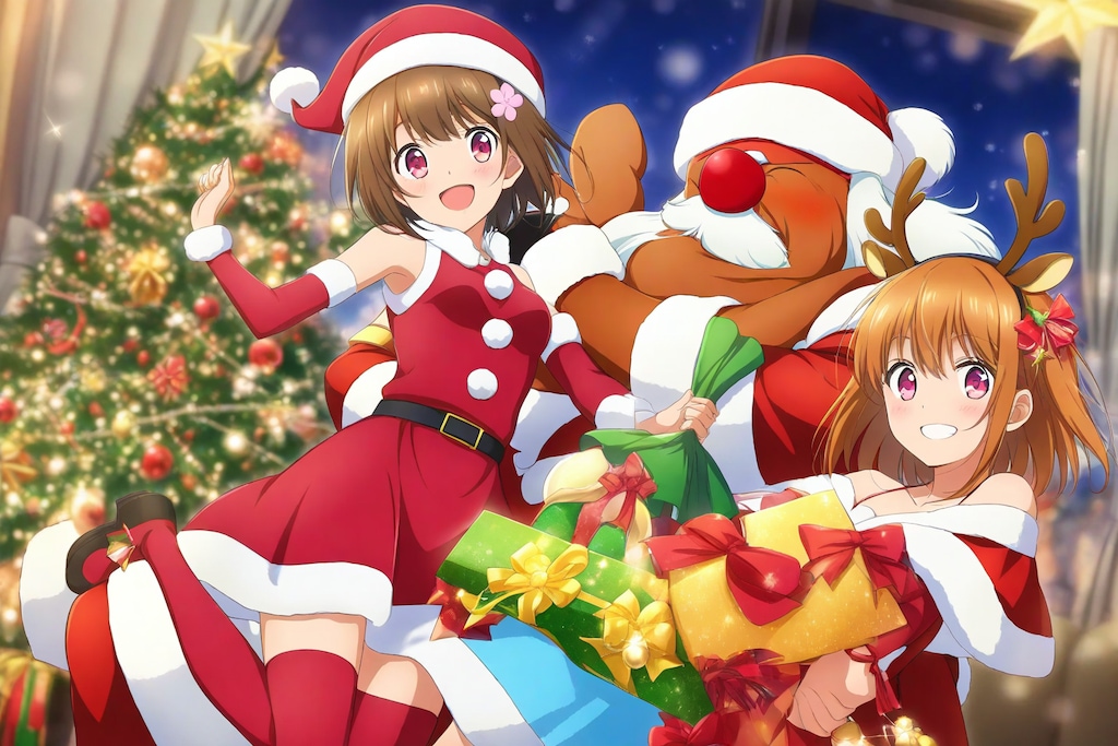 PRZMちゃんに挟まれサンタ