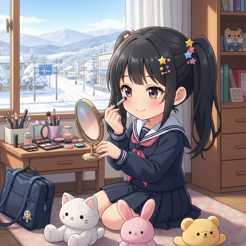 黒ツイさん。朝メイク | の人気AIイラスト・グラビア