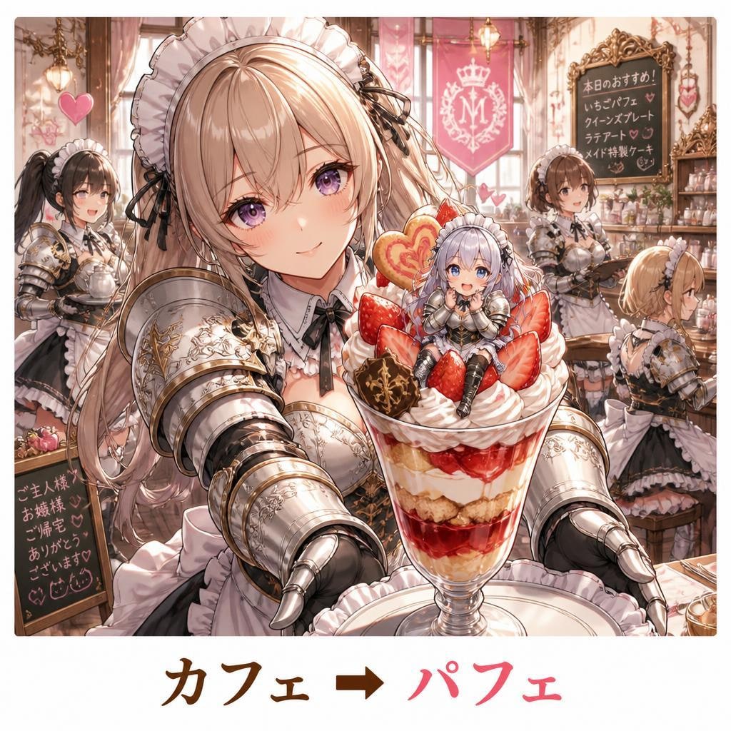 カフェ →パフェ